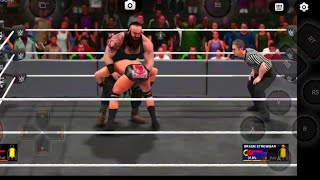 Surprise attack to Braun stroman|WWE 2k19 chiki emulator gameplay|WWE 2k19 on android| screenshot 5