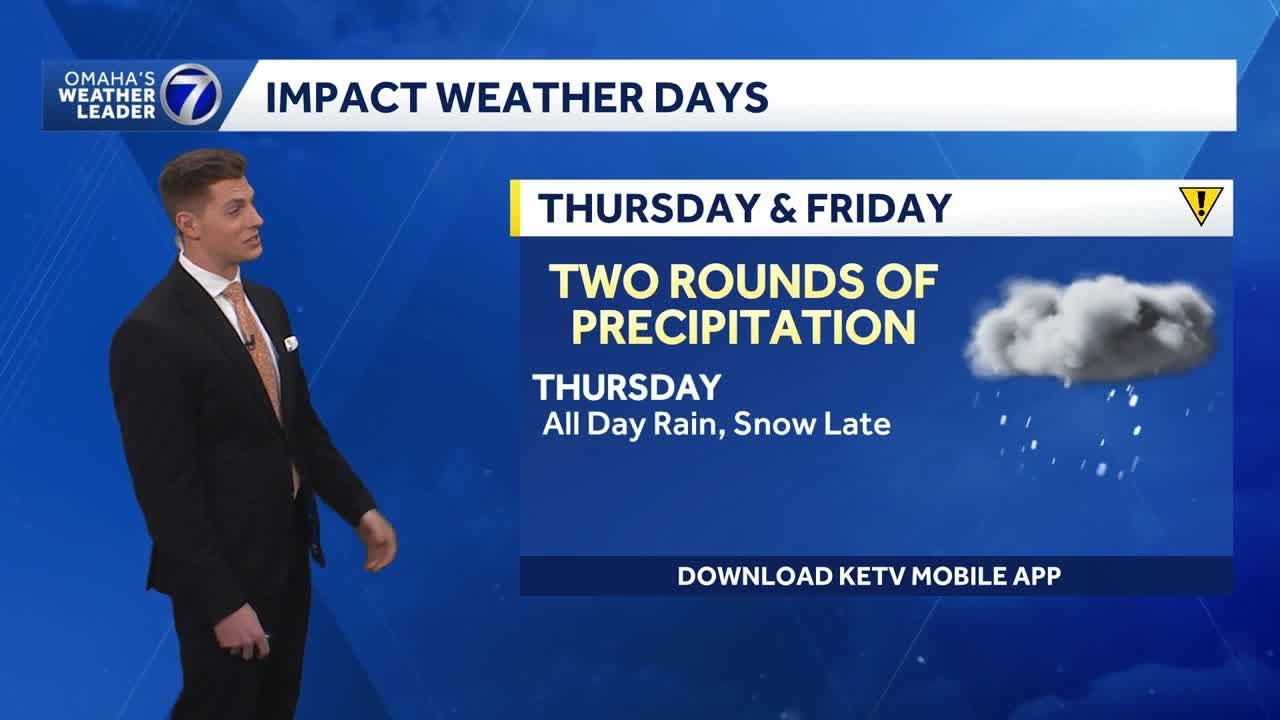 Very warm Wednesday, rain Thursday & snow Friday night - YouTube