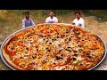 Giant Pizza Recipe | Amazing Veg Pizza Cooking by Our Grandpa Kitchen