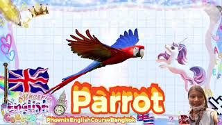 คำศัพท์วันละคำ: 🦜 Parrot = นกแก้ว | ʚ🌈♡ Phoenix English Course Bangkok ☁️🐥🔥✨