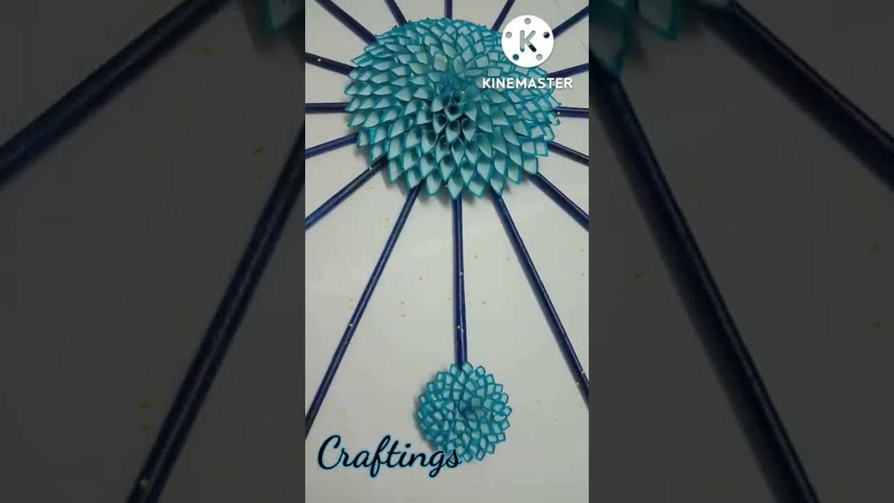 Dahlia flower wall hanging craft, paper flower show piece, video link in comments section