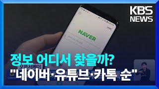 오픈서베이, 온라인 검색 “네이버·유튜브·카톡 순” \/ KBS  2023.03.10.