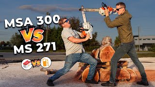 STIHL MSA300 vs MS271: Battery Chainsaw that's as strong as GAS! by Main Street Mower 3,453 views 3 months ago 12 minutes, 38 seconds