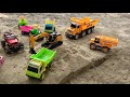 JCB 5CX Loading Sand Tata Tipper truck accident pulling out excavator | JCB cartoon video