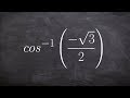 How to Find the Angle Given the Cosine Inverse of a Value on the Unit Circle