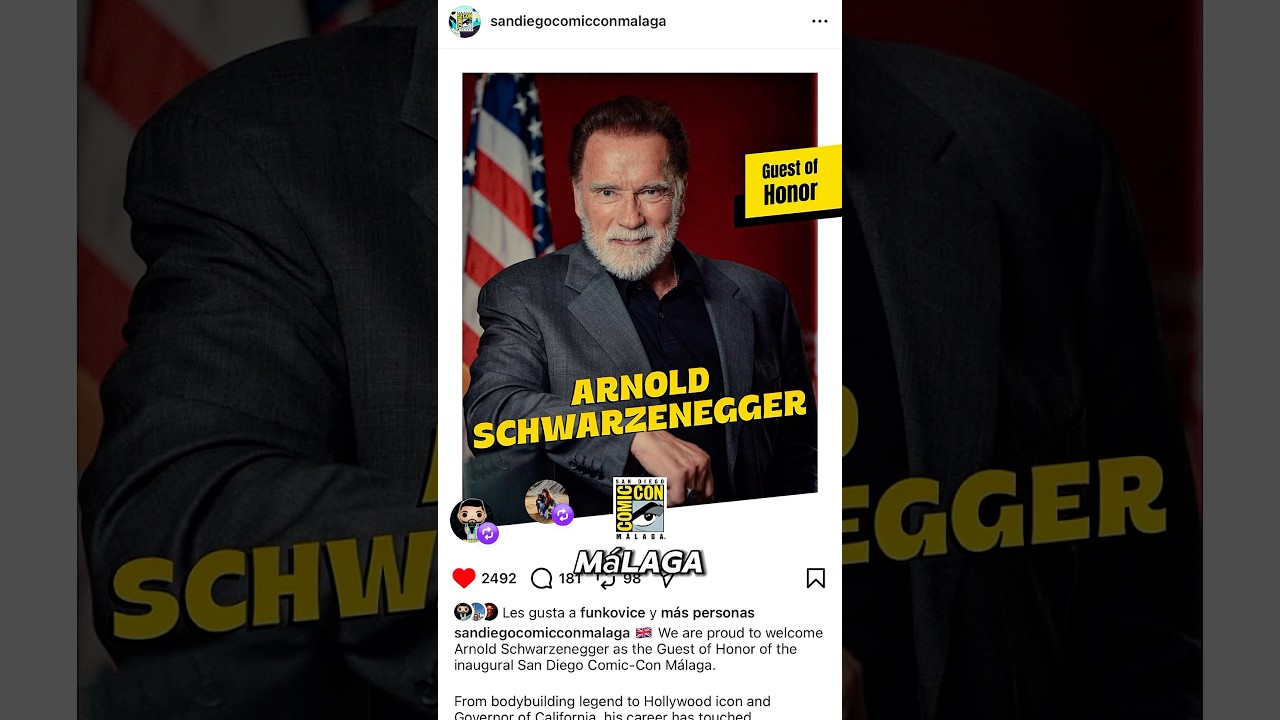 Arnold Schwarzenegger en San DIEGO CÓMIC CON MÁLAGA 