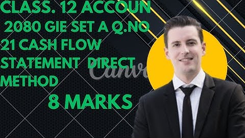 Class 12 account 2080 GIE set A Q.NO 21 cash flow statement using direct method 