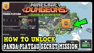Minecraft Dungeons Dingy Jungle Secret Mission called Panda Plateau Location & How to Unlock