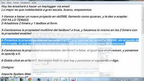 Como crear un keylogger por email en vb 2008 by TiburonHs