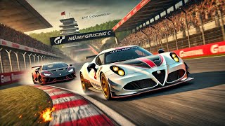 My Toughest Race Yet! - GT7 Daily Race C at Nürburgring GP | Alfa 4C Gr.3 vs. Lamborghini