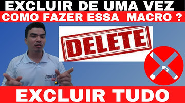 EXCLUIR VARIOS REGISTROS DE UMA SO VEZ de outra Plan como Fazer MACRO VBA | Aula de VBA Excluir Lin