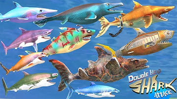 Double Head Shark Attack - Multiplayer - All Sharks Unlocked - Android Gameplay [FHD]