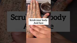 DIY body scrub for glowing skin ✨viral diy skincare shorts glow creamserum