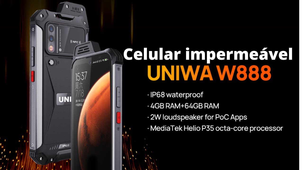 Celular Uniwa w888 com certificado ip68 