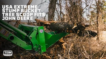 USA Extreme Stump Bucket Tree Scoop | Titan Attachments