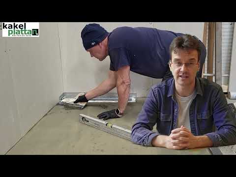 Golvfall i badrum – skrapning & jämning av flytspackel