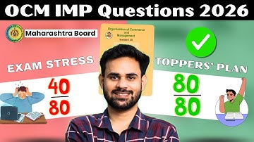 12th OCM Maharashtra Board 2026 | Chapter-wise Weightage, Important Questions & Toppers’ Study Plan