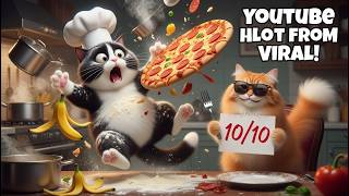 Pizza Disaster Cat Chef 😂🍕 | Moti vs Simba Ultimate Chaos #shorts| Noble Creatures