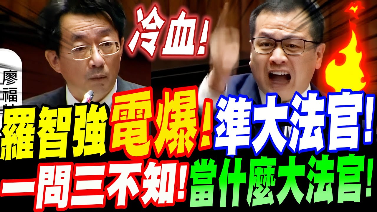【全字幕】羅智強電爆準大法官！一問三不知！當什麼大法官！攤開一樁樁案件！竟得到這樣的回答！立院質詢大法官提名人:廖福特