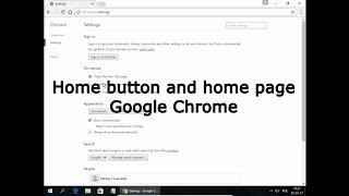 Home button and home page Google Chrome screenshot 3