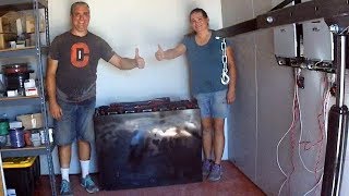 Moving a 1 ton forklift battery without a forklift  Terlingua  OffGrid Homestead