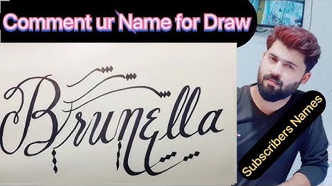 How to Write with Cut Marker | Brunella Name Signatures | #burnella #englishcalligraphy #shorts