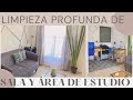 LIMPIEZA PROFUNDA DE SALA Y ÁREA DE ESTUDIO | By Visan💖