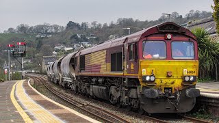 DB Cargo 66060 6G09 St Blazey Ss - Fowey Dock Carne Point @ Lostwithiel 19/4/23