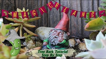 Easy Step By Step Tree Bark Tutorial / Arts and Crafts Mixed Media Acrylic Painting