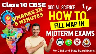 CLASS 10 SOCIAL SCIENCE | MIDTERM EXAM MAP WORK | CBSE | DOE DELHI | HBSE | 5 MARKS GUARANTEED