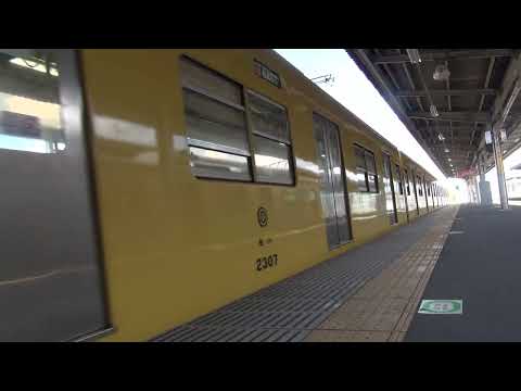 西武2000系2007F+新2000系2453Fが急行西武新宿行きとして西武新宿線上石神井駅を発車するシーン！