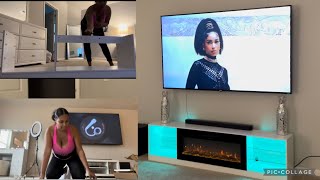 Building my 79” fireplace tv stand for my bedroom | Mellcom fireplace tv stand