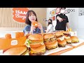 햄버거 전메뉴 다 주세요!!😋 이삭토스트가 아닌 이삭버거 먹방🍔