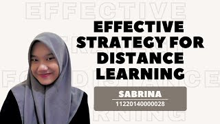 Sabrina (28) | Effective Strategy for Distance Learning | Final Test Speaking 2024
