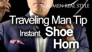 Men's Travel Shoe Horn - Style Tip for the Traveling Man - Prevent Leather Dress Shoe Damage