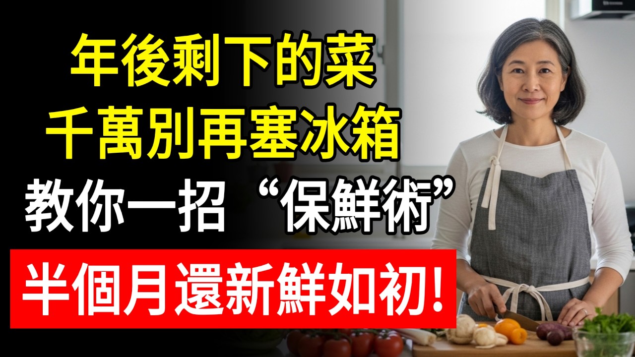 冰箱塞爆了？這3種“年貨”千萬別占冰箱！菜販教我1招，放陽臺“插根牙籤”，吃半個月都不爛！