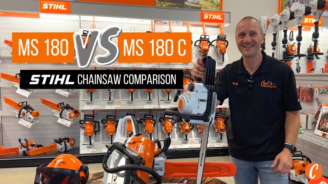 Chainsaw Comparison: STIHL MS 180 vs. MS 180C 