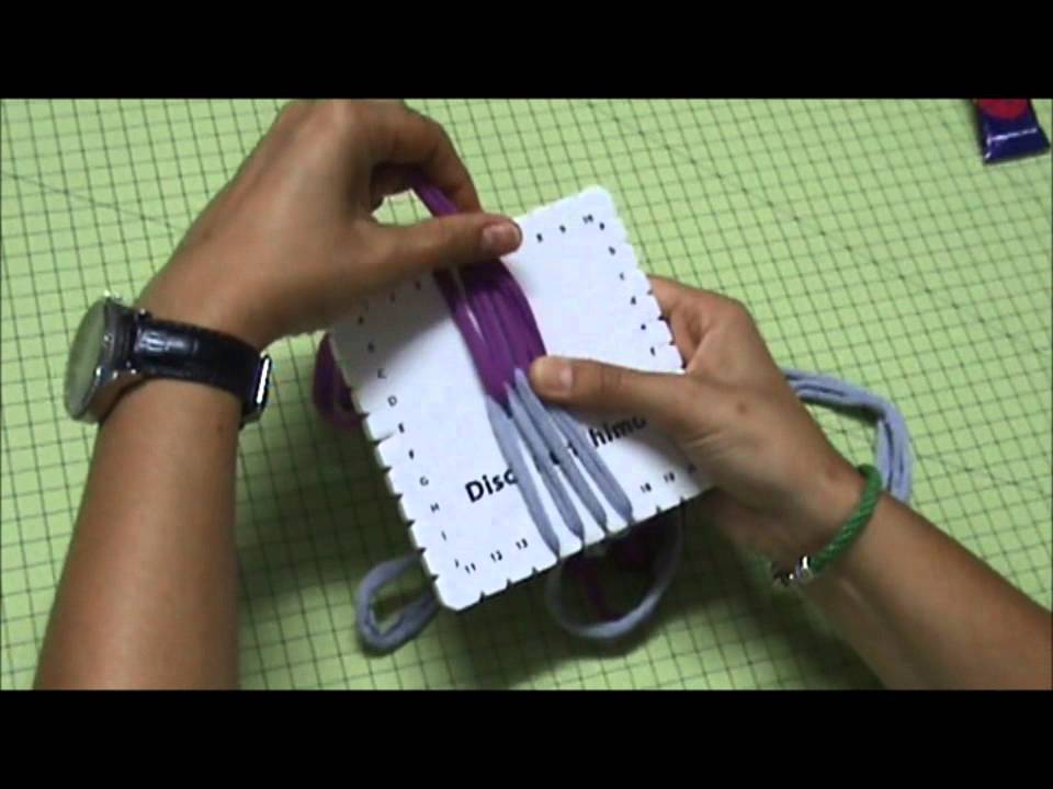 Pulsera de trapillo con disco cuadrado Kumihimo