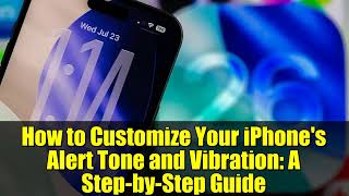 How to Customize Your iPhone's Alert Tone and Vibration: A Step-by-Step Guide