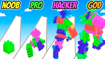 Brick Run 3D - NOOB vs PRO vs HACKER vs GOD