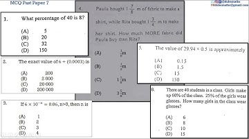 1,2,3,4,5&6 | Computation | Multiple Choice 7 | CXC CSEC Mathematics