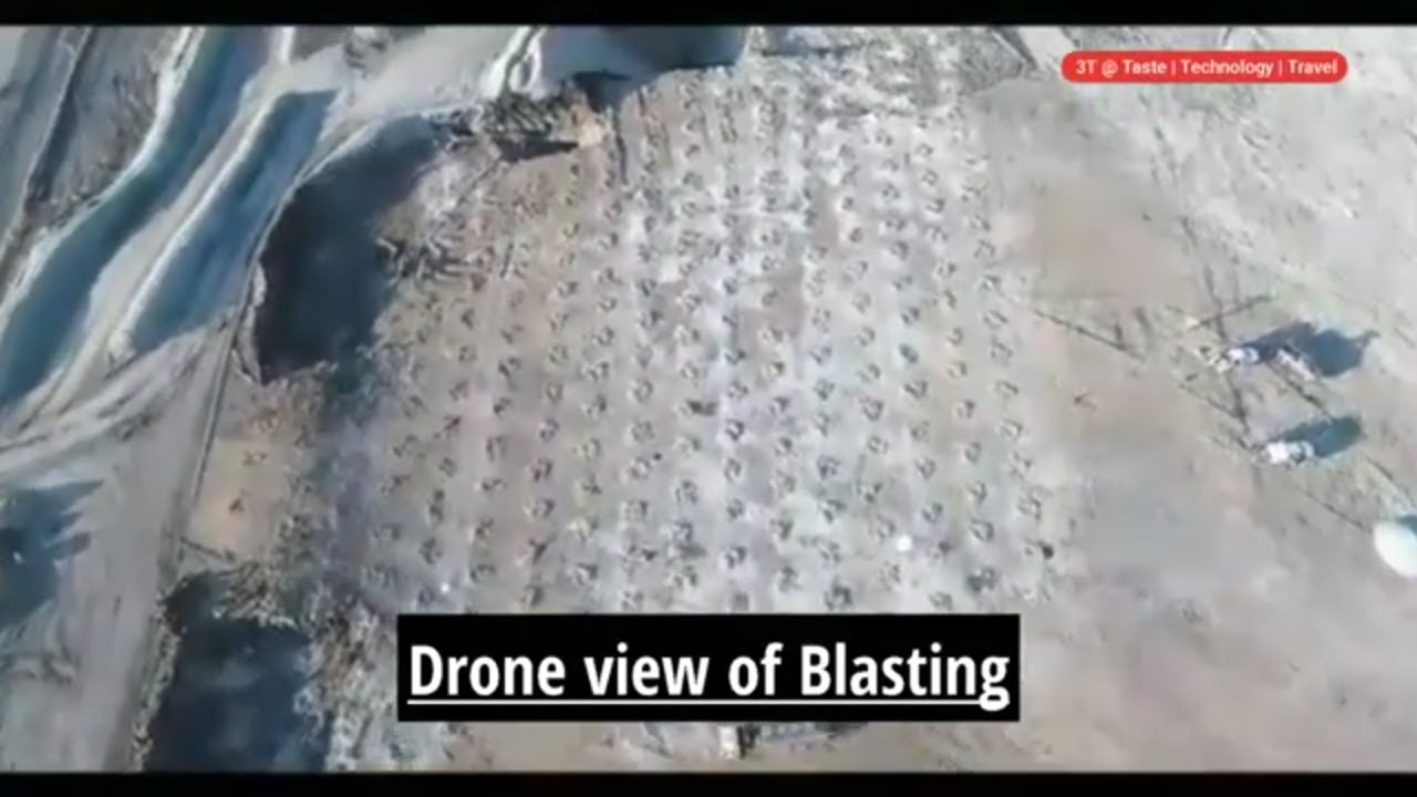 Blasting at Dudhichua Coal Mines and Drone view of Blasting | Coal mines of india