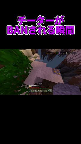 【マイクラHIVE】チーターがBANされる瞬間【Minecraft】#shorts