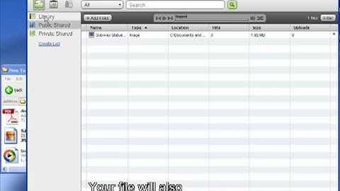 LimeWire 5 - User Guide - Share: Add To Public