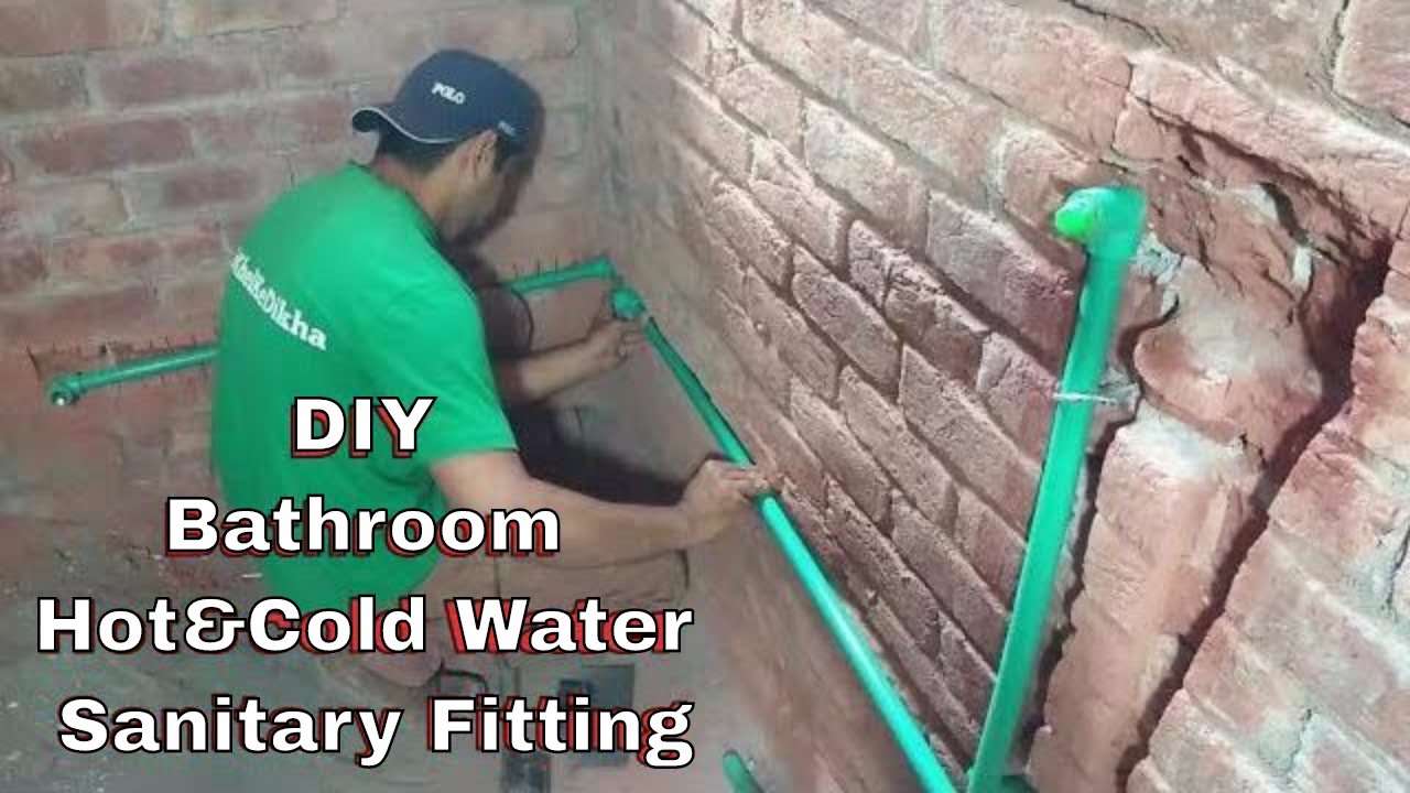 How To Do Bathroom Hot&Cold Water Sanitary Fitting YouTube