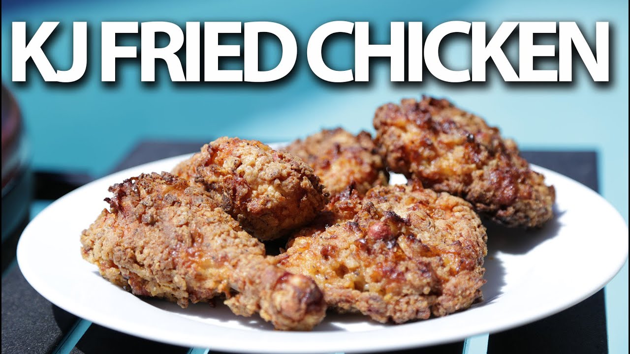 Crispy Fried Chicken on the Grill Kamado Joe Fried Chicken YouTube