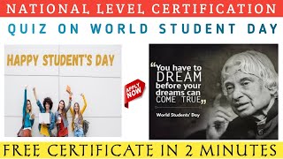 Quiz On World Students Day | World Students Day Quiz 2021 | GK on World Students Day |APJ Birth Quiz