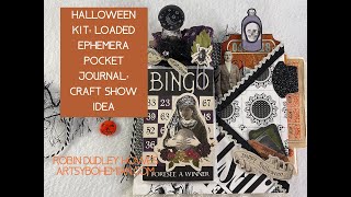 LOADED HALLOWEEN  EPHEMERA JUNK JOURNAL KIT:  CRAFT SHOW IDEAS :  MINI TUTORIAL