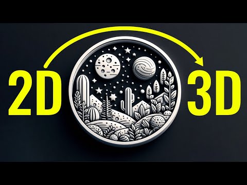 Видео: Создание 3D объекта из ч\б картинки при помощи Fusion360 и Illustrator