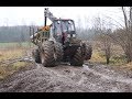 Belarus Mtz 892 forestry tractor with homemade trailer